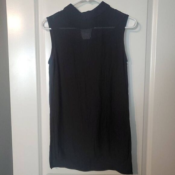 Zara Black Sheer Tunic Tank Top XS - Picture 8 of 13